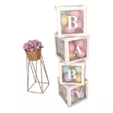 Cajas Cubos Para Globos Decoracion Baby Shower X 4 Unidades 