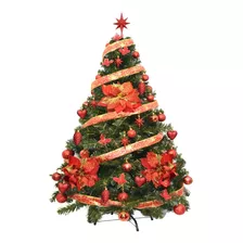 Árbol De Navidad Premium 1,50+ Kit 48 Rojo Pzas- P.premium