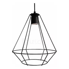 Luminaria Colgante Jaula Diamante Orleans Vintage Color Negro