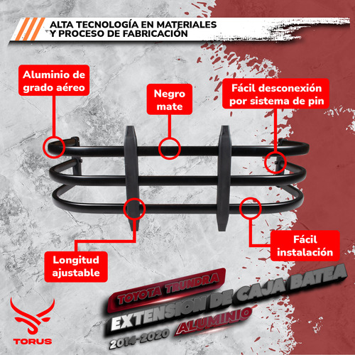 Extensin Batea Para Toyota Tundra 2016 2017 2018 2019 2020 Foto 5