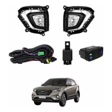 Kit Farol Aux Milha Hyundai Creta 2020 2021 Drl Função Seta