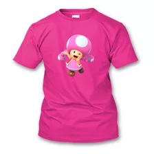 Playera Toadette Personaje Mario Bros Todas Las Tallas