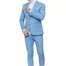  Terno Oxford Slim Masculino - Calça+paletó+colete+barato*