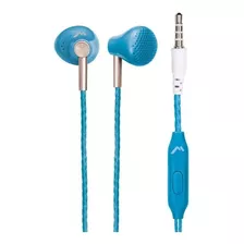 Audífonos Estéreo Manos Libres Buen Sonido 3.5mm Mh-0032 Color Azul