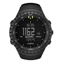 Relógio De Pulso Suunto Core Classic All Black Com Corpo Preto, Digital, Fundo Preto, Com Correia De Elastômero Cor Preto, Subdials De Cor Cinza, Ponteiro De Minutos/segundos Cinza, Bisel Cor Preto 