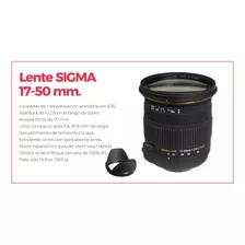 Sigma 17-50mm F/2.8 Usado Como Nuevo Almagro