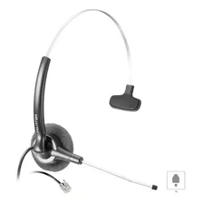 Fone Headset Callcenter Home Office Stile Black Rj9 4 Vias