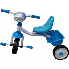 Triciclo Infantil Pedal Com Som E Luz Suporta 25 Kg Cor:azul