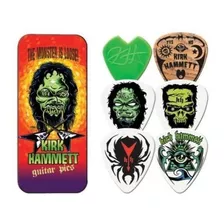 6 Puas Dunlop Kirk Hammett The Monster Con Estuche Kh01t088 Color Negro Tamaño Mediano