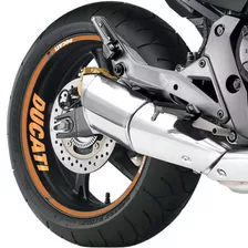 Friso Refletivo Para Roda Moto Ducati Hyperstrada Laranja