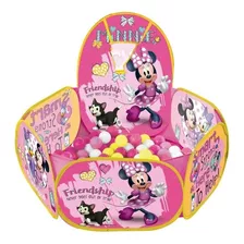 Piscina De Bolinha Minnie Disney C/ Cesta 100 Bolinhas Zippy