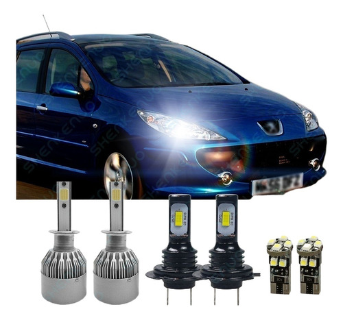 Foto de Bombillas Led Para Faros Delanteros 501 6x Para Peugeot 307