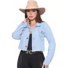 Jaqueta Cropped Jeans Feminina Rodeio Cowgirl Moda Country