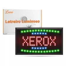Painel Letreiro De Led Xerox Brilho Colorido 48cm Lumi