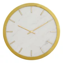 Deco 79 Reloj De Pared De Mármol Con Cara Blanca, 16 X 2 X.