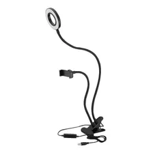 Ring Light De Mesa Iluminador Led Com Celular Suporte