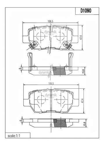 Balatas Ceramicas Tra Acura Rl V6 3.5l 05/08 Dynamik Foto 2