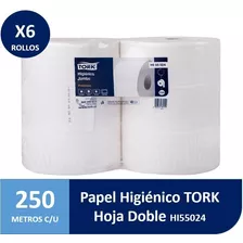 Papel Higiénico Jumbo Tork Premium 6 Rollos De 250 Metros