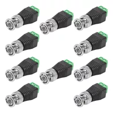 10x Conector Bnc Macho Borne Parafuso P/ Câmera De Cftv