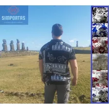 Camisa Polinésica Original De Isla De Pascua (rapa Nui) 