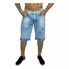 Tres Bermudas Peças Rasgadas/ Personalizadas Jeans Masculina