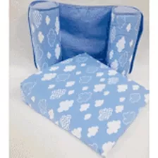 Travesseiro Anti-refluxo Carrinho+rolinho Segura Bb Azul Nuv