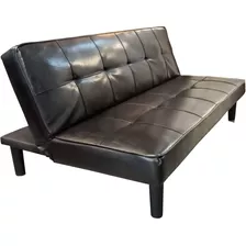 Sofa Cama De 1 Plaza Futon Tapizado En Cuerina