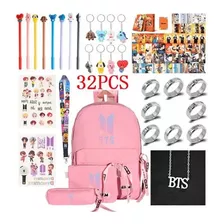 Mochila Casual Para Portátil K-pop Bts De 32 Piezas