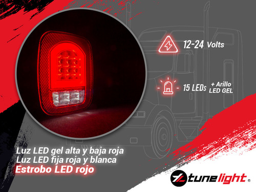 Plafon Calavera 15 Led Arillo Gel Tipo Jeep Remolque Slim F1 Foto 5