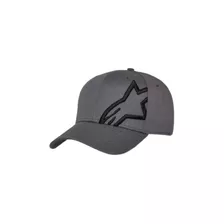 Gorra Alpinestars Corp Snap 2 Gris Logo Negro Centro Motos