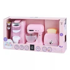 Set De Juguetes De Cocina Rosa Electrodomésticos Importado 