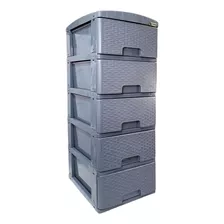 Caja Decorativa De Colplast 300772 Color Gris 48.8cm De Largo X 40cm De Ancho X 113cm De Alto 