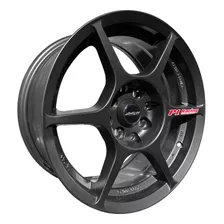 Pack De 4 Llantas Aro 15 P1 Racing 4x100-114 Negro Mate