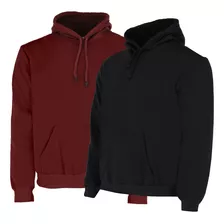 Paquete De 2 Sudaderas Hoodie Capucha Hombre Felpa Basico