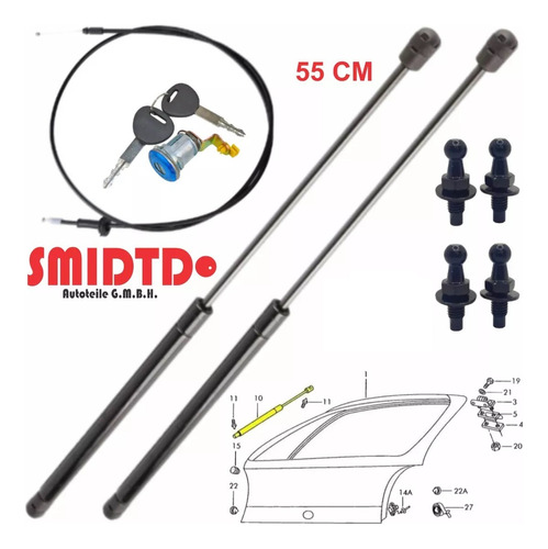 Amortiguadores Cofre Cajuela Cable Hyundai Atos 1.1l 05-12  Foto 3