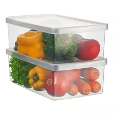 Caja Organizadora Plástico X2 Tapa Ventilada Frutas Sanremo