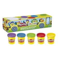 Kit Com 5 Potes De Massinha Play-doh Pre-escolar Hasbro
