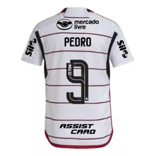 Camisa Flamengo Jogo 2 adidas 2023 + Kit Patrocinio + Pedro9