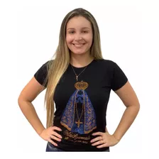 Baby Look Preta De Nossa Senhora De Aparecida