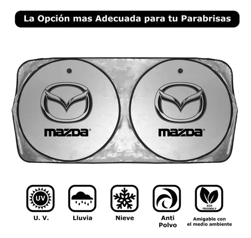 Tapasol Cubresol Ventosas Logotipo Mazda Mx-5 2015 Foto 2