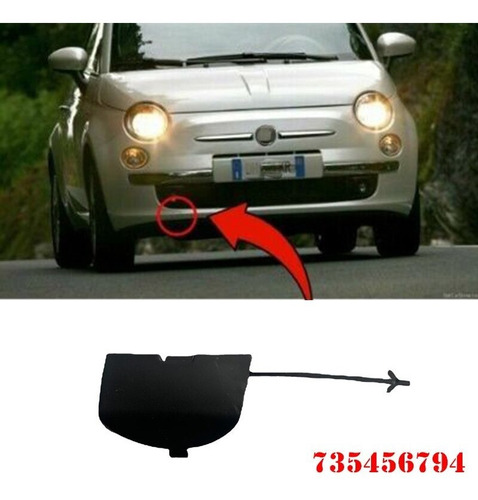 Tapa Bomper Delantero Compatible Con Fiat 500 2007-2015 Foto 6