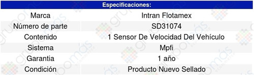 Sensor Velocidad Vss Plymouth Neon 2.0l L4 95-04 Intran Foto 3