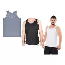 Kit 3 Regata Masculina Plus Size Elite Tamanho Grande Até G4