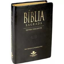 Bíblia Sagrada Letra Gigante Com Índice - Capa Couro Sintético Preta Nobre: Nova Tradução Na Linguagem De Hoje (ntlh), De Sociedade Bíblica Do Brasil. Editora Sociedade Bíblica Do Brasil, Capa Dura Em