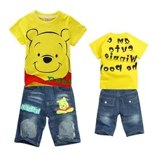 Conjunto Infantil Bebê Camisa Bermuda Bob Esponja Mcqueen