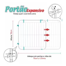 Kit Com 5 Portão Grade Expansivo Proteção Criança Bebe Cão 