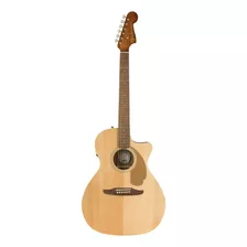 Guitarra Electroacústica Fender California Newporter Player Newporter Para Diestros Natural Walnut Brillante