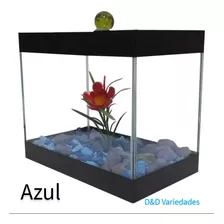 Aquário Kit Com 18 Beteira Decorado 15x09x13 P/ Peixe Betta 