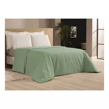 Capa De Edredom Casal Duvet Zíper 2,20 X 2,40 400 Fios Luxo Cor Verde-claro