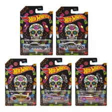 Hot Wheels Dia De Muertos Pack 5 Vehiculos 1:64 Mattel